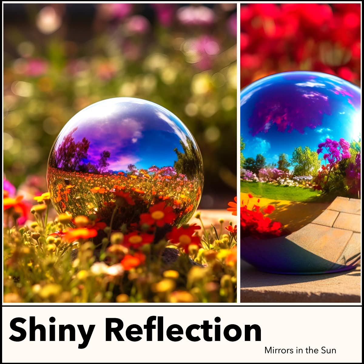 v2croft globe in pond setting creating dramatic water reflections