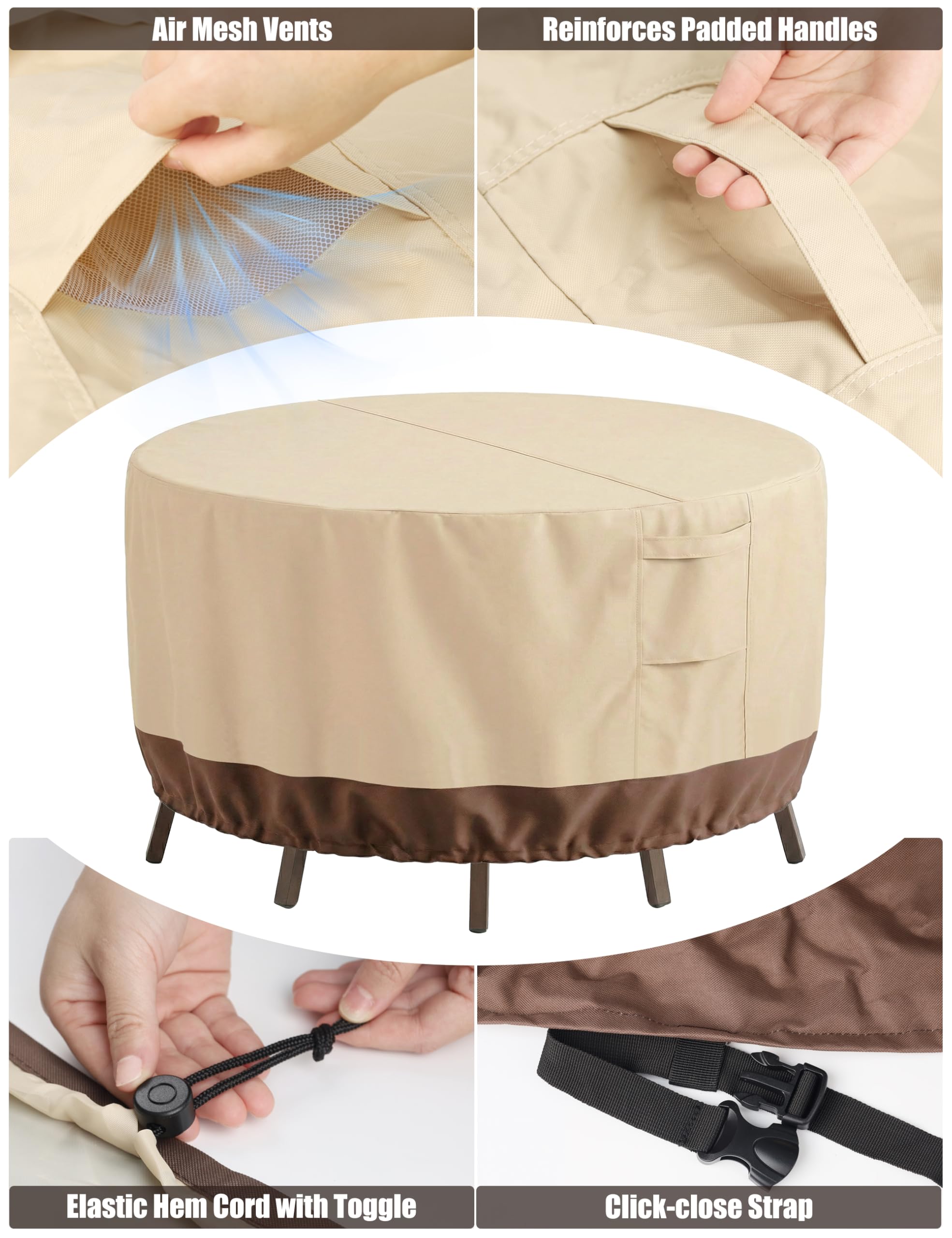 Vailge adjustable cord lock and toggle secure cover in wind