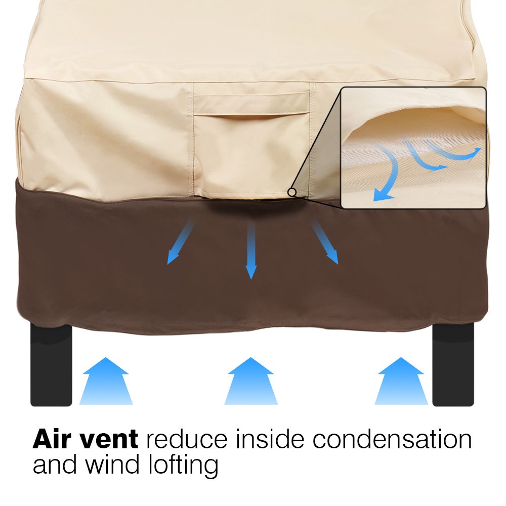 Vailge covered lounge chair in backyard showing all-season use