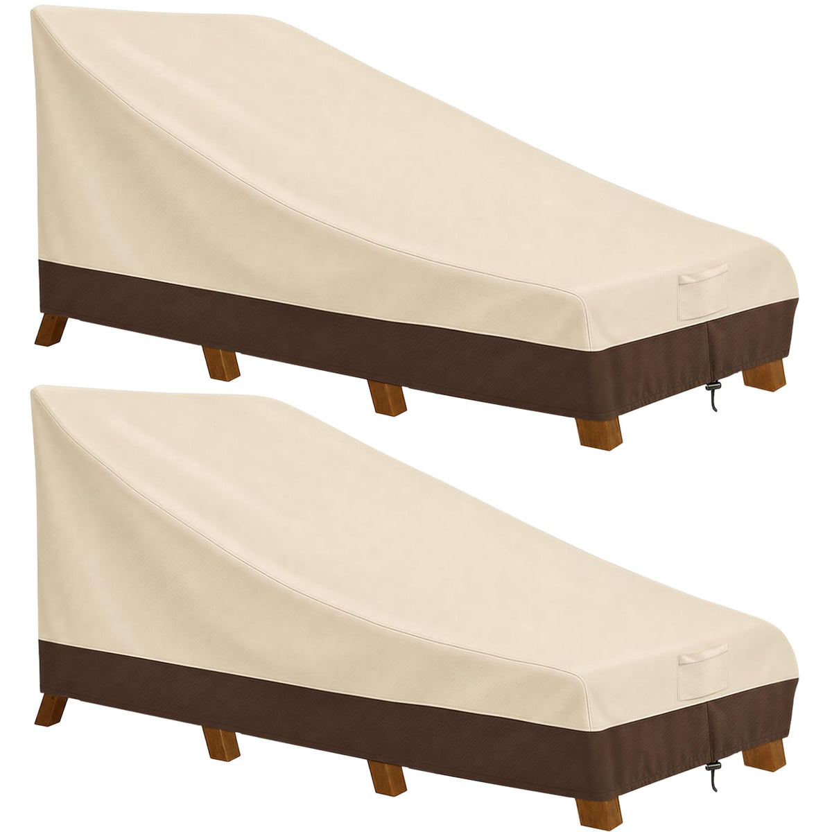 Vailge front view beige and brown cover showing full protection benefit