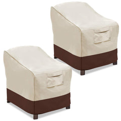 Vailge front view of large chair cover protecting furniture outdoors