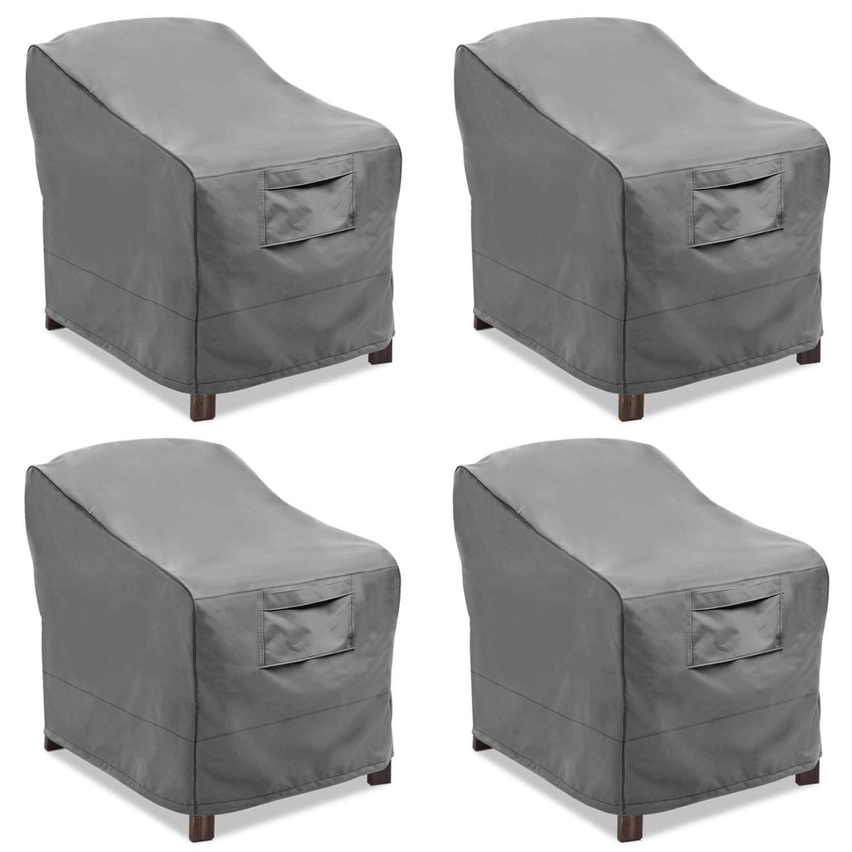 Vailge front view on armchair showing full coverage and weather protection
