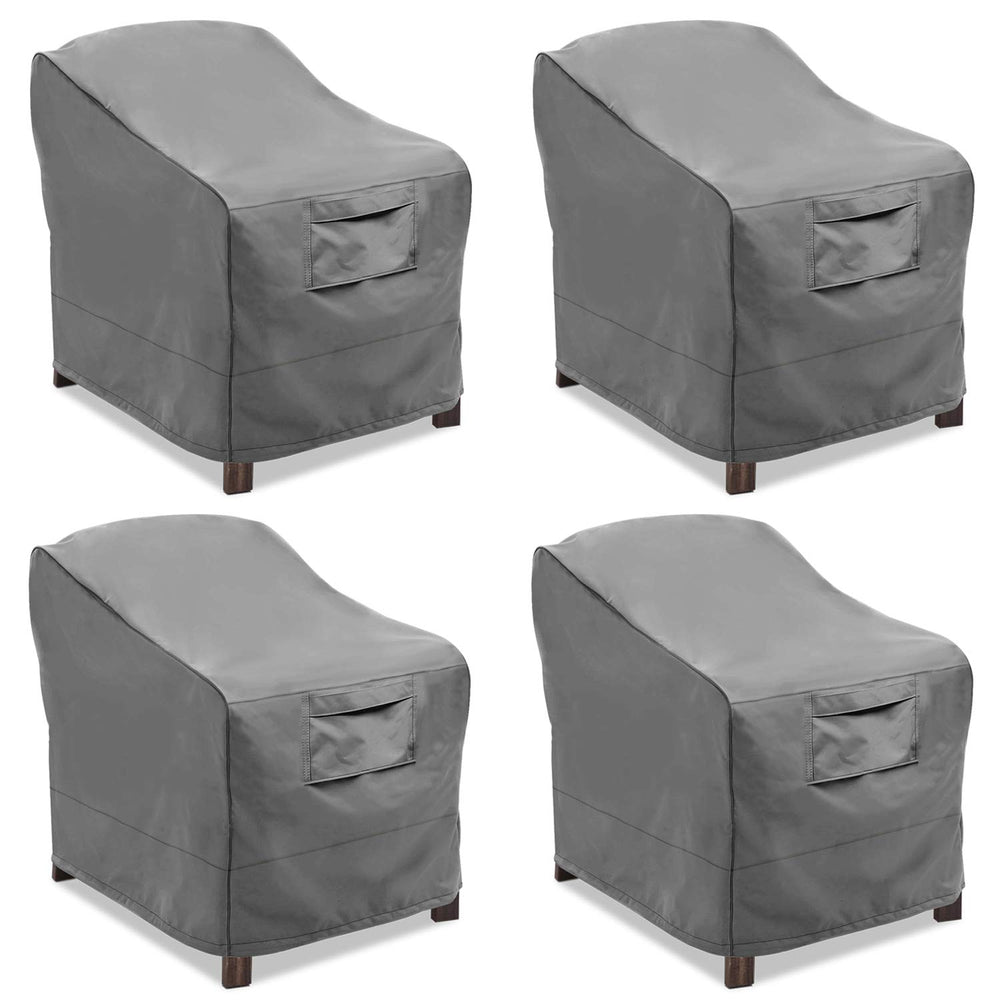 Vailge front view of covered armchair showing full protection and neat fit