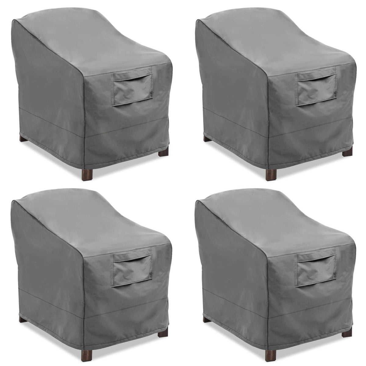 Vailge front view of covered armchair showing full protection and neat fit