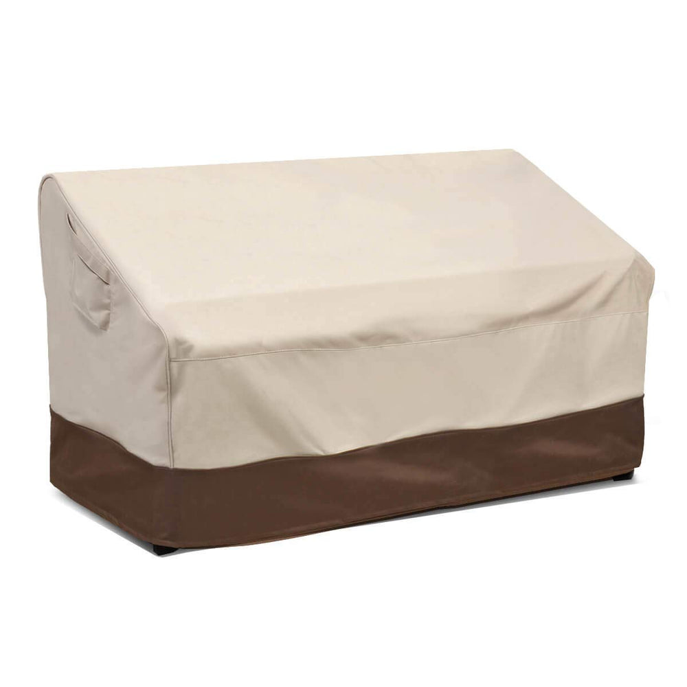 Vailge front view loveseat cover protecting outdoor sofa from weather
