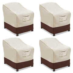 Vailge front view of covered patio chair showing full protection and weather defense