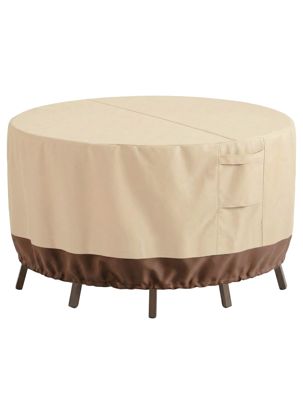 Vailge front view protecting table and chairs keeps furniture dry
