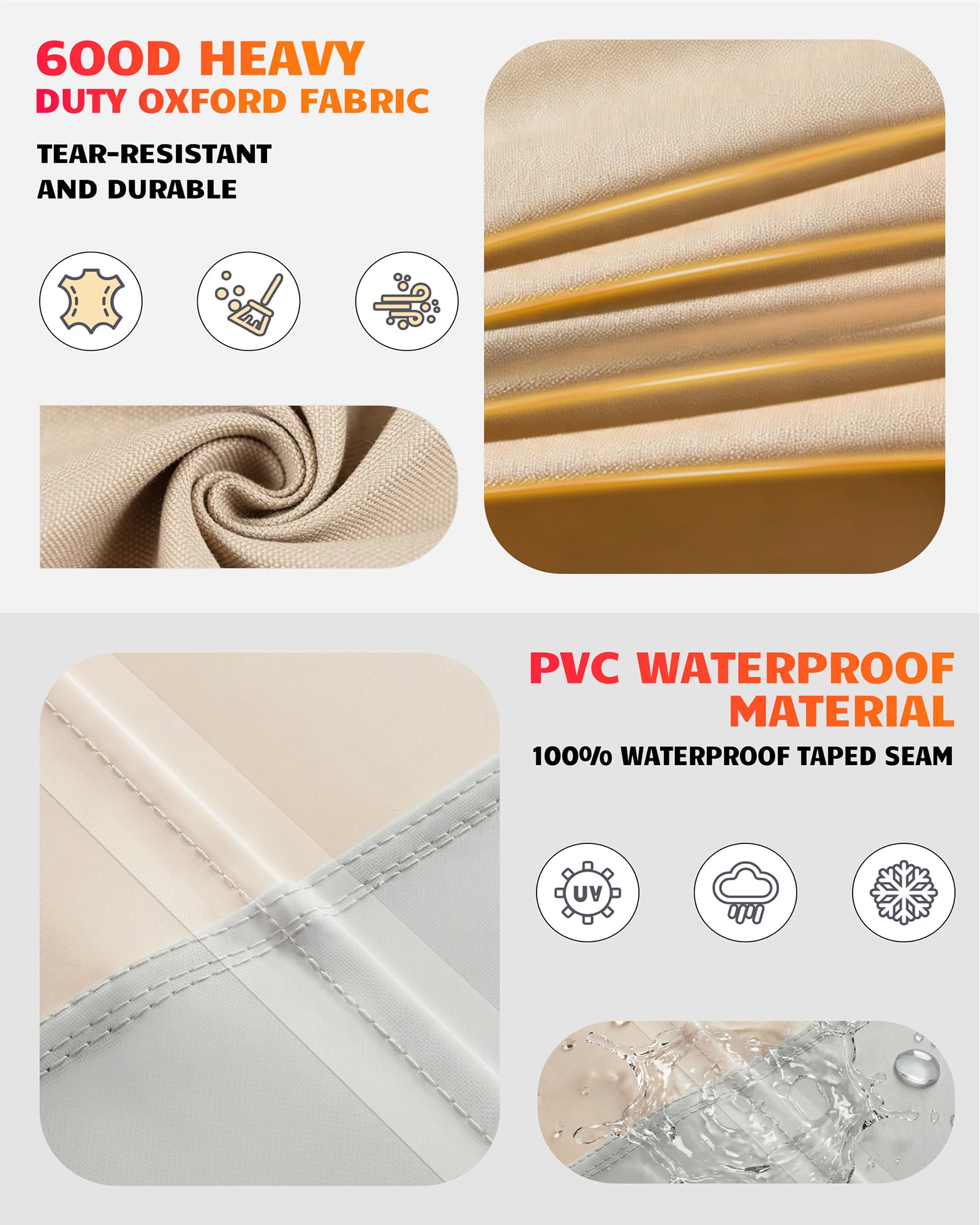 Vailge double-stitched seam detail highlighting reinforced durability benefit
