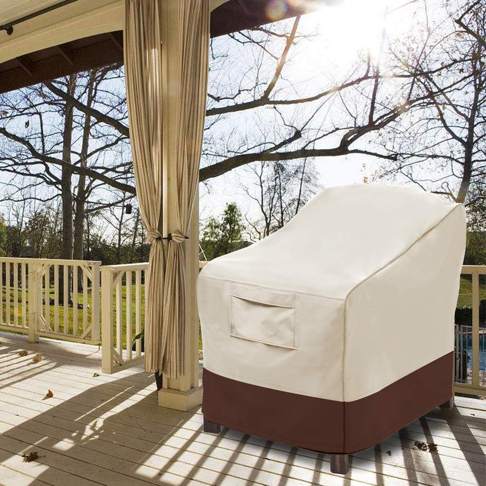 Vailge covered chair next to measuring tape showing correct fit