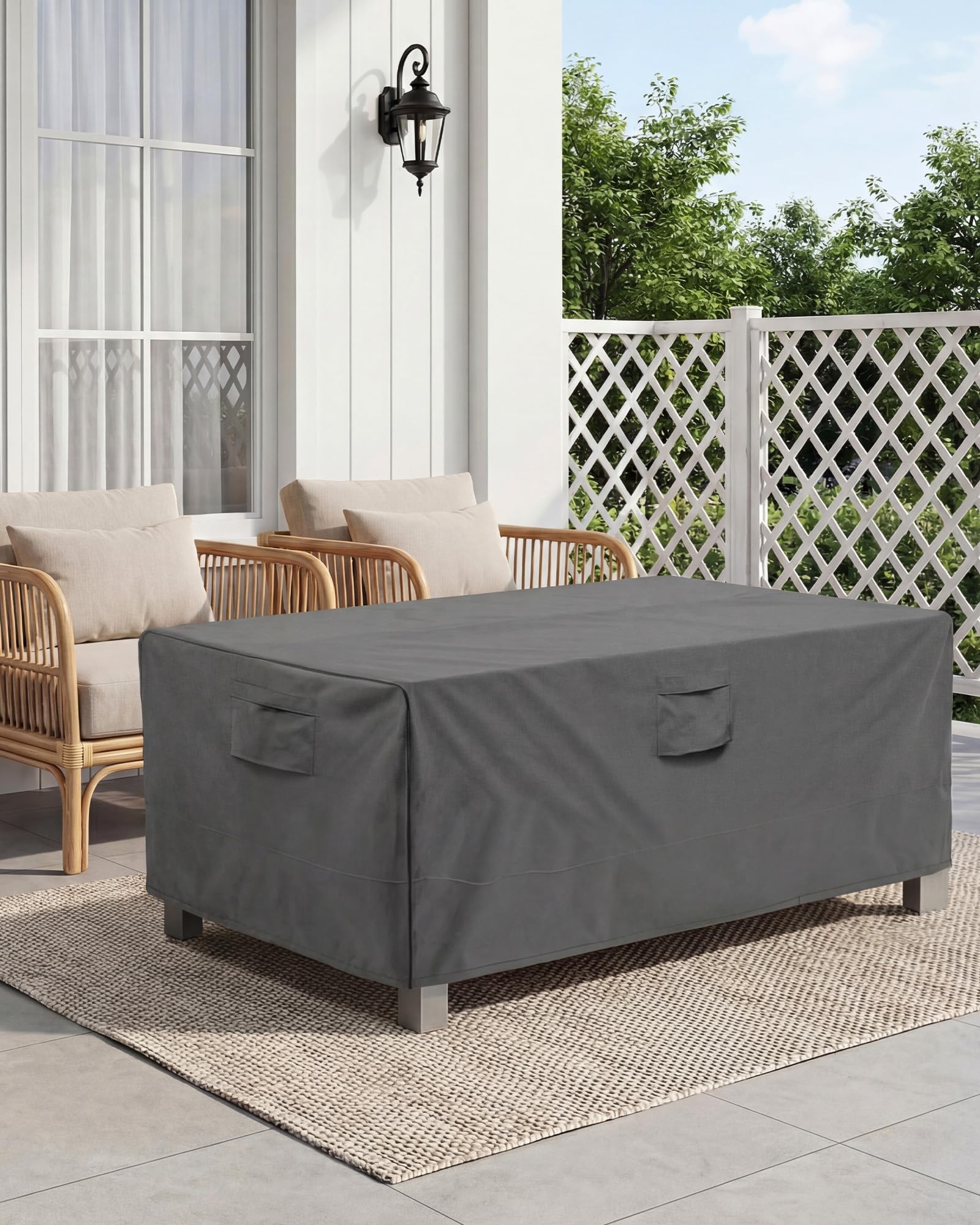 Vailge size comparison across different rectangular tables, helping customers choose correct fit