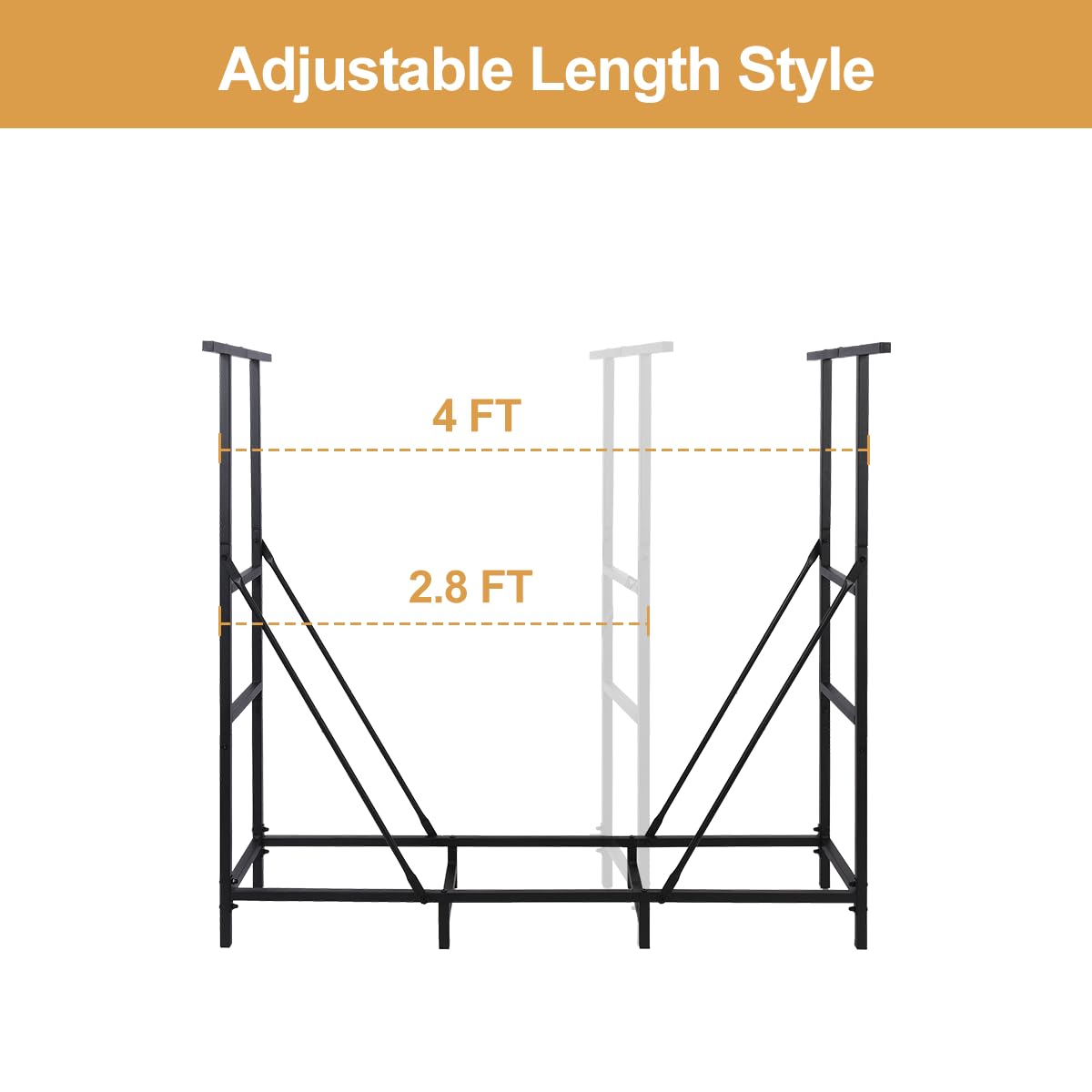 Vailge detailed view of eight support feet and four spacer bars for extra stability