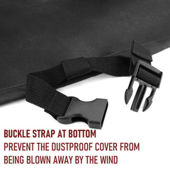 Vainlley corner buckle and elastic hem detail, ensuring windproof secure fit
