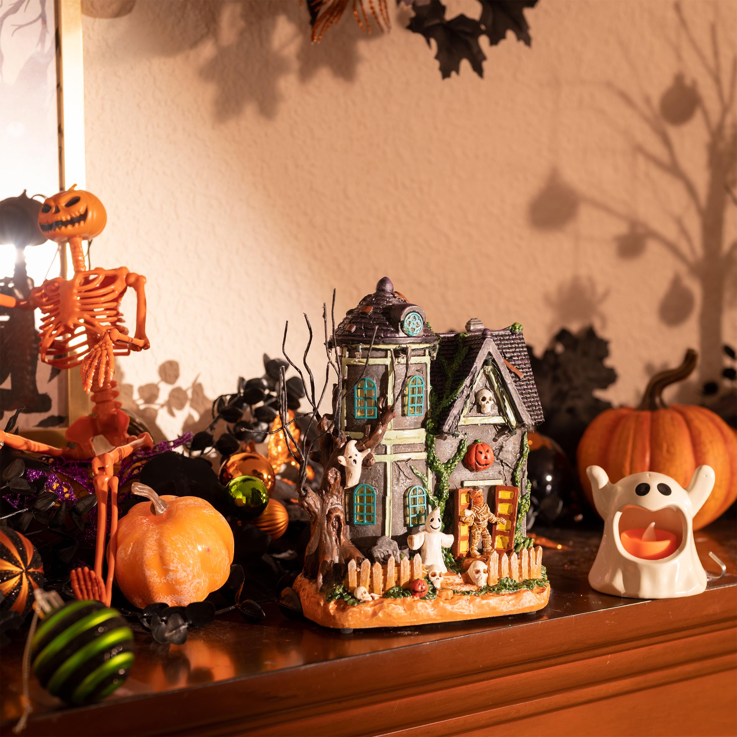 Valery Madelyn as party centerpiece adding festive Halloween charm
