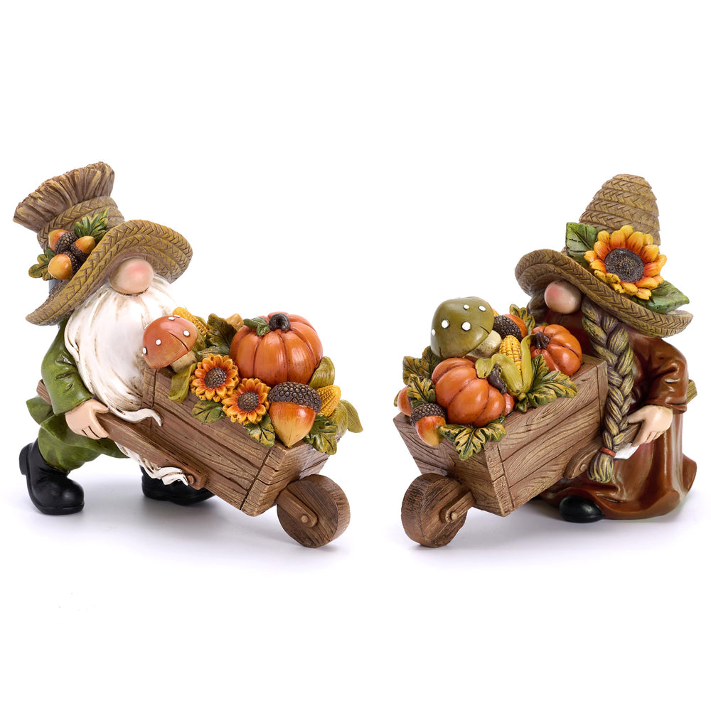 Valery Madelyn front view of two gnomes adding seasonal charm