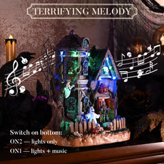 Valery Madelyn glowing multicolor LEDs highlighting village and atmosphere