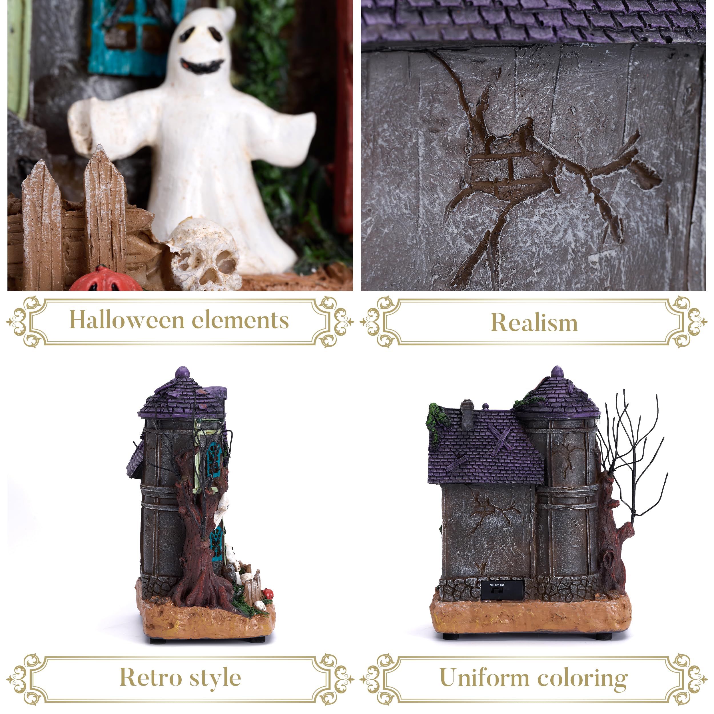 Valery Madelyn side profile with miniature pumpkins and weathered gravestones