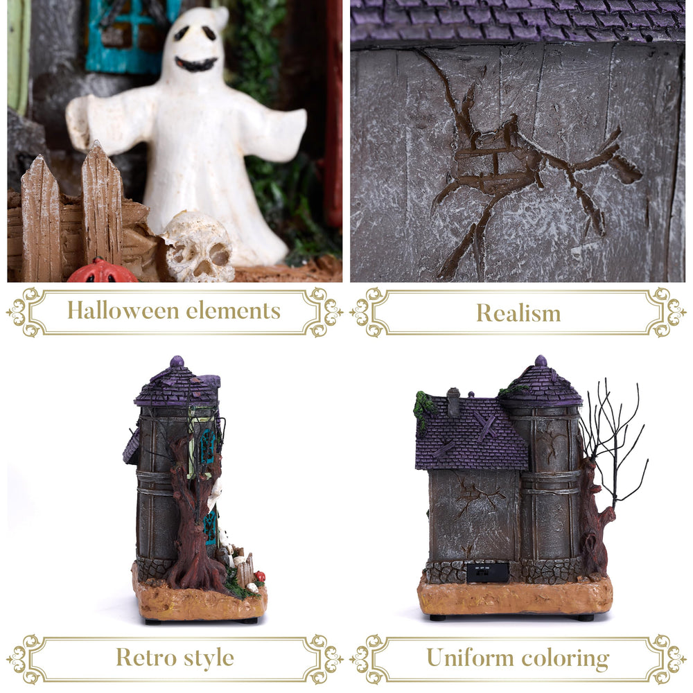 Valery Madelyn side profile with miniature pumpkins and weathered gravestones
