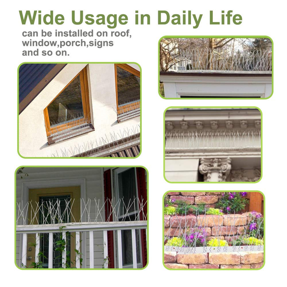 Valibe spikes with screws adhesive and zip ties for quick flexible installation