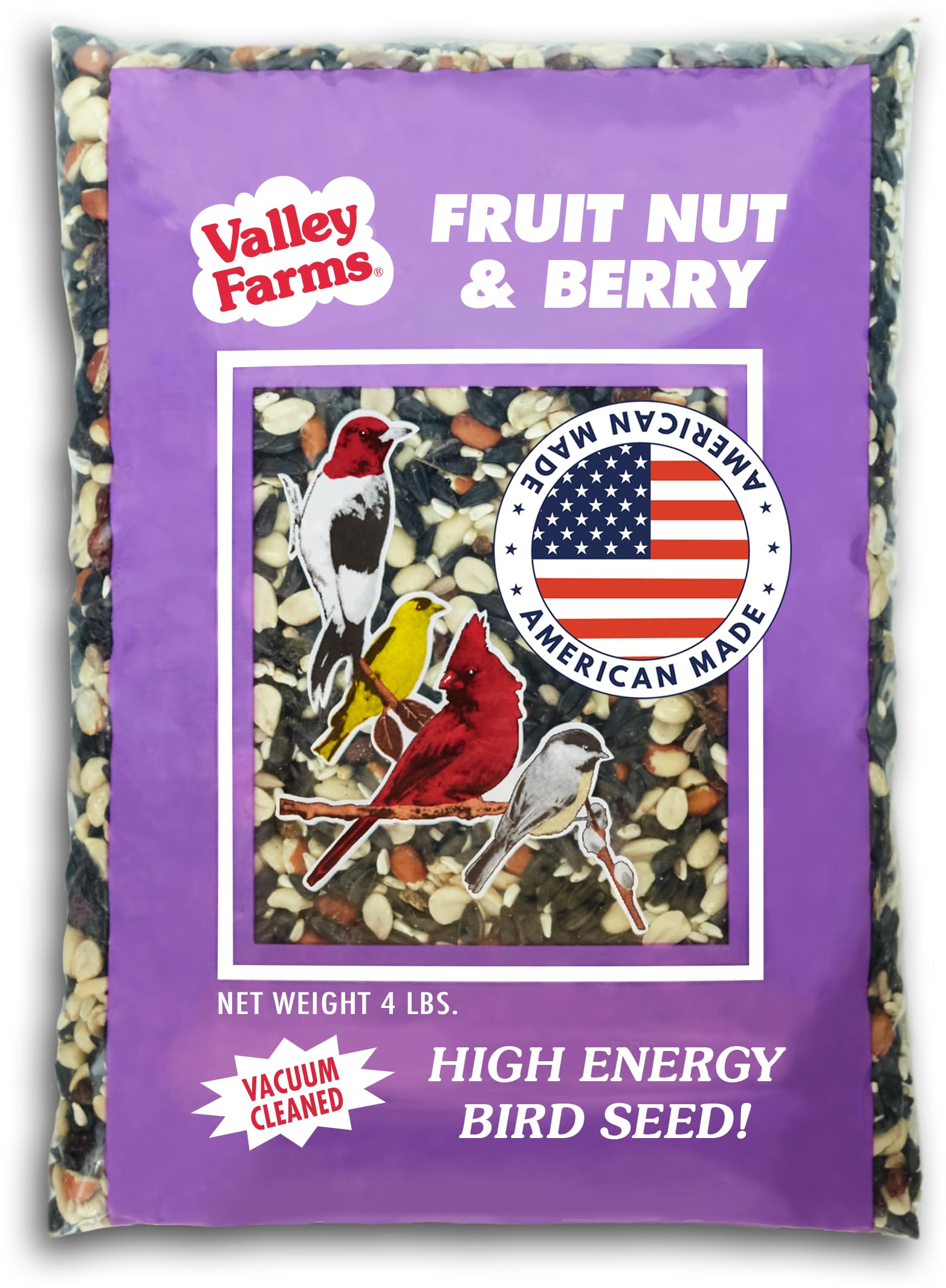Valley Farms front packaging showing mix and benefits