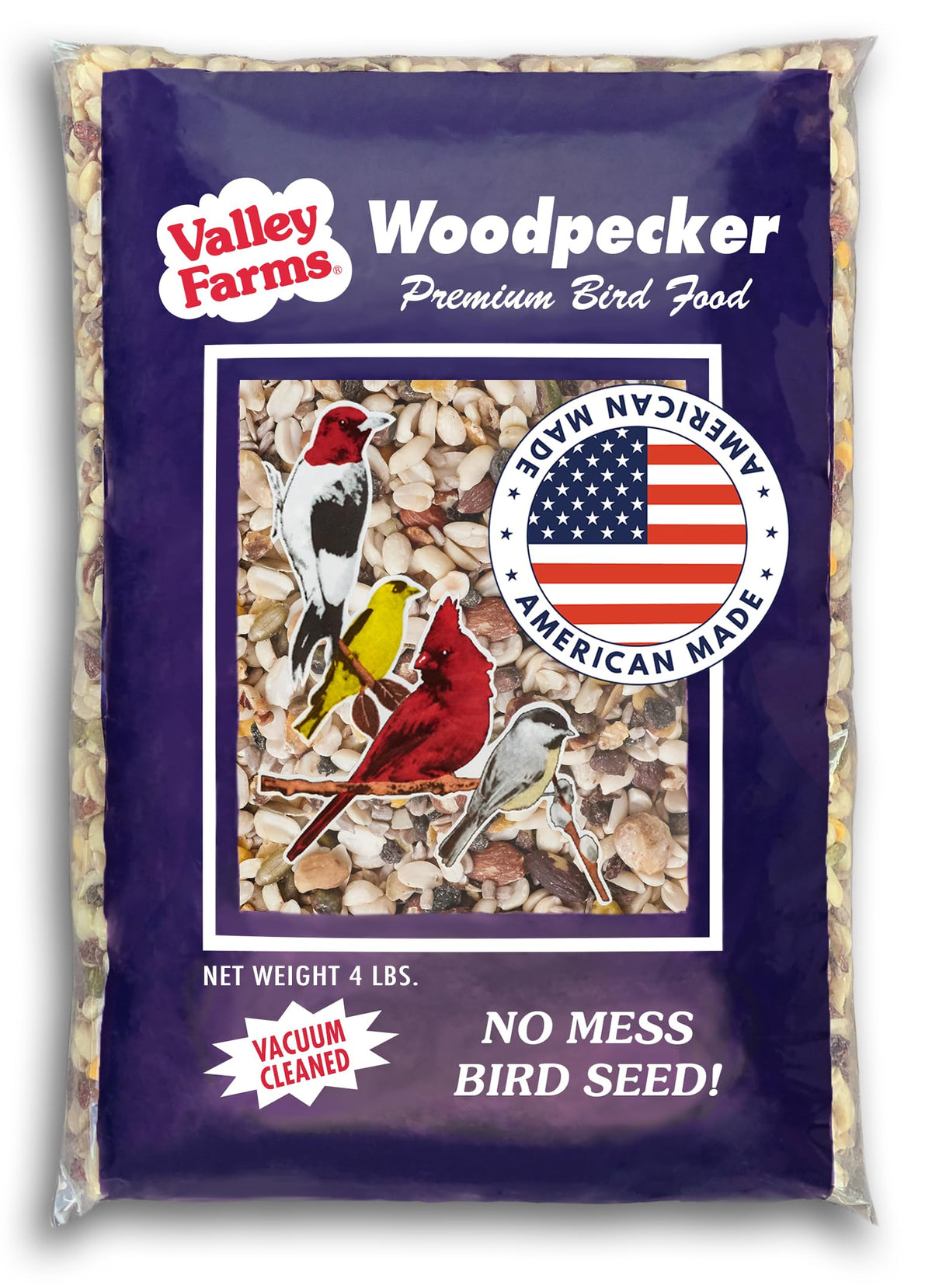 Valley Farms front packaging showing product and clean-feeding benefit