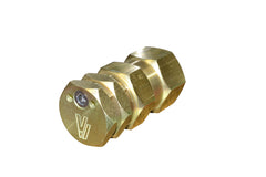 Valley Industries brass nozzle front view showing durable construction and inlet