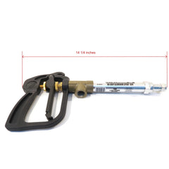 Valley Industries SuperJet close-up of trigger and pistol grip for comfortable control