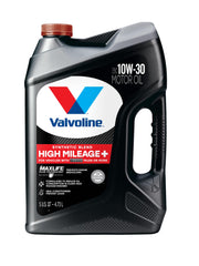 Valvoline label close-up highlighting MaxLife Plus Technology for engine care