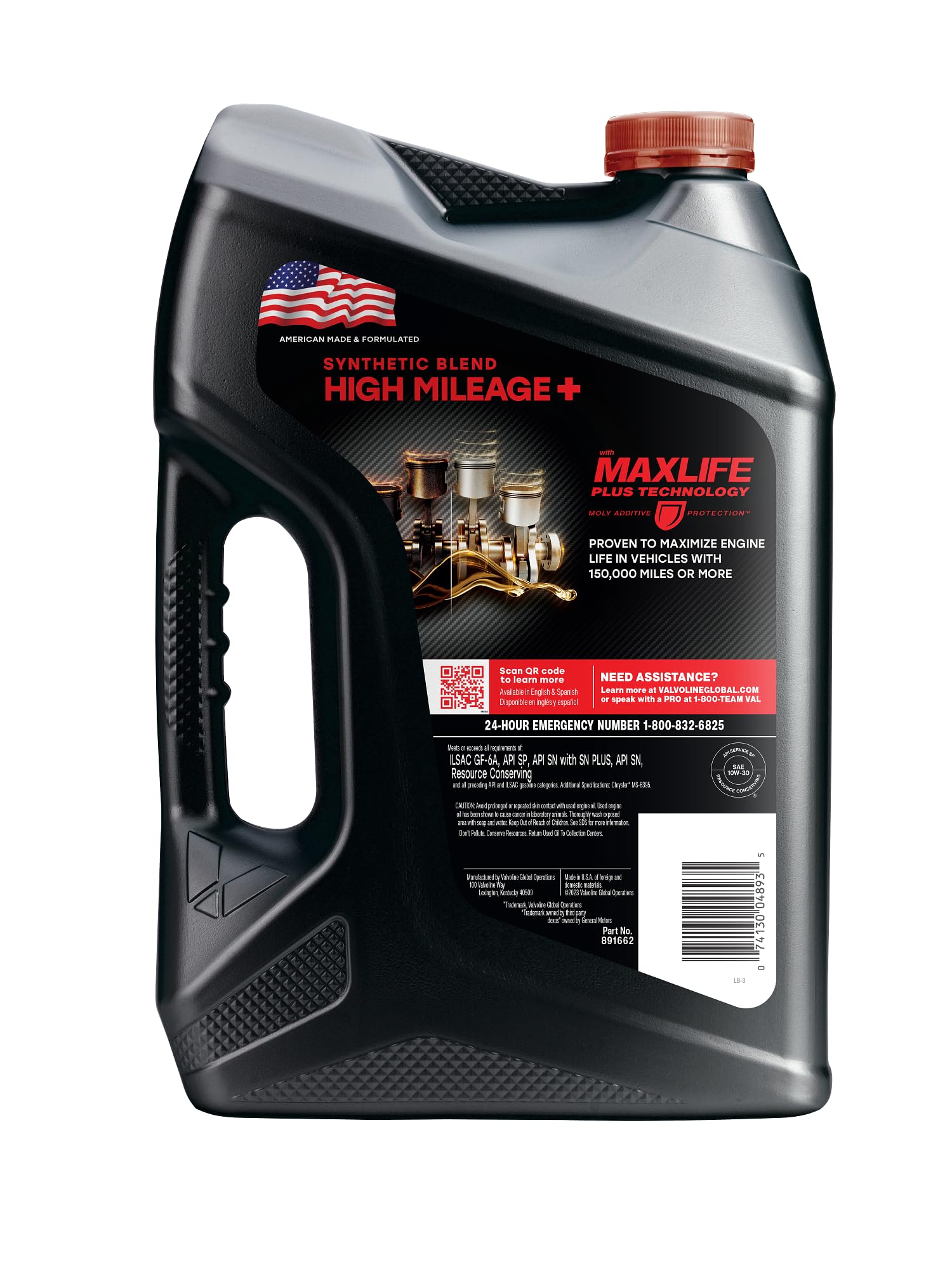 Valvoline bottle being poured into engine bay demonstrating easier maintenance