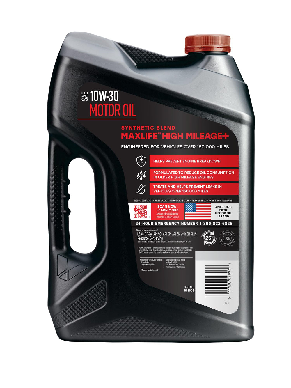 Valvoline bottle pour spout and clear label for easy application
