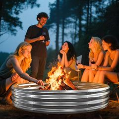VAMFUTRE fire ring in use at backyard gathering providing cozy group warmth