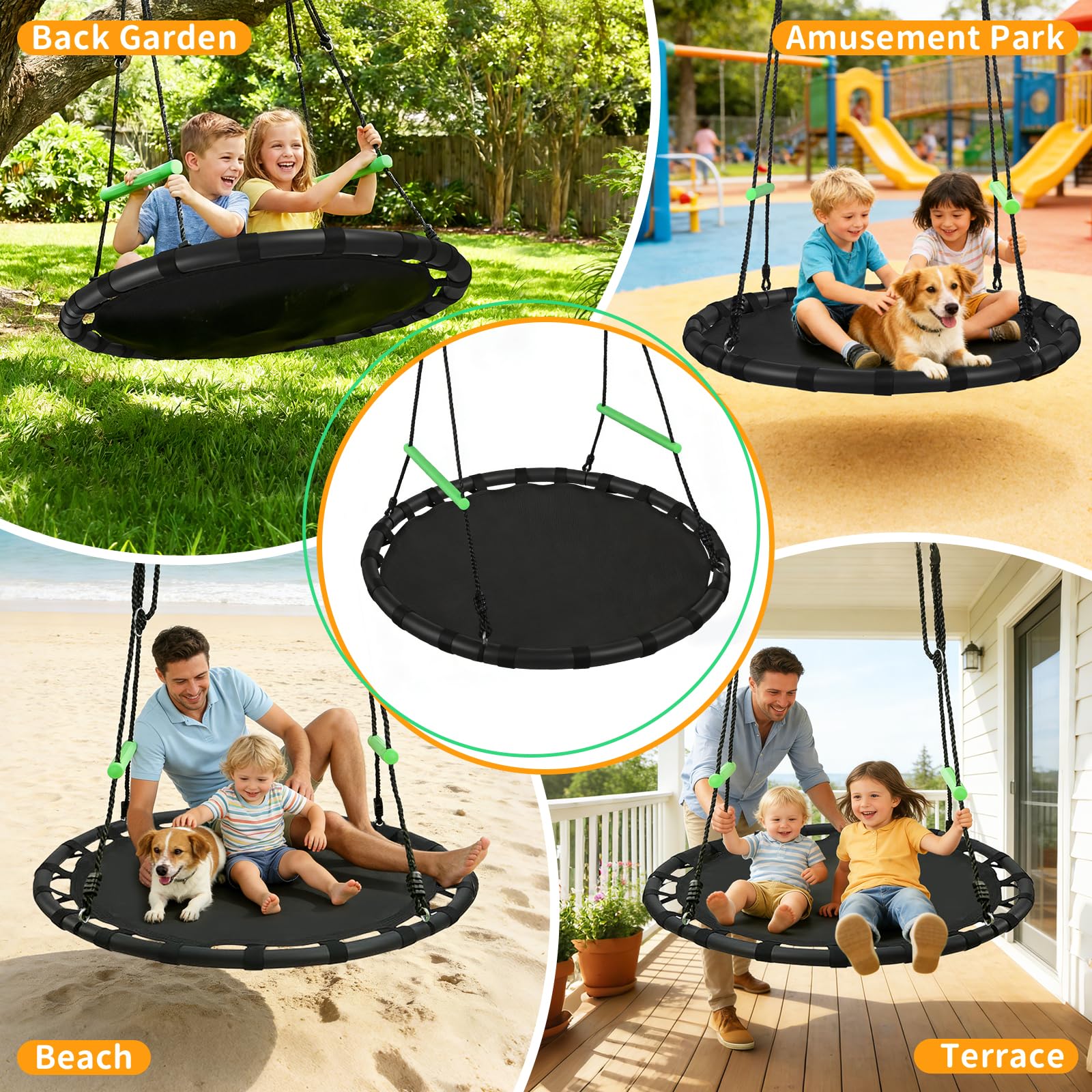 VAMFUTRE lifestyle backyard setup showing easy hanging and family enjoyment