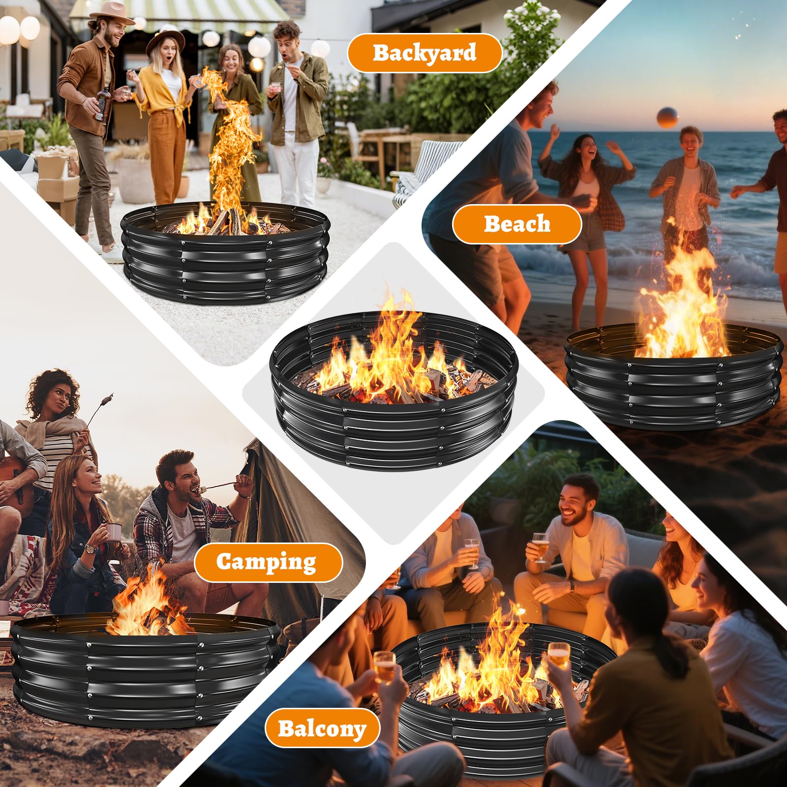 VAMFUTRE ring with logs showing generous capacity for group fires