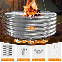 VAMFUTRE side profile showing 17-inch height for contained flames and airflow