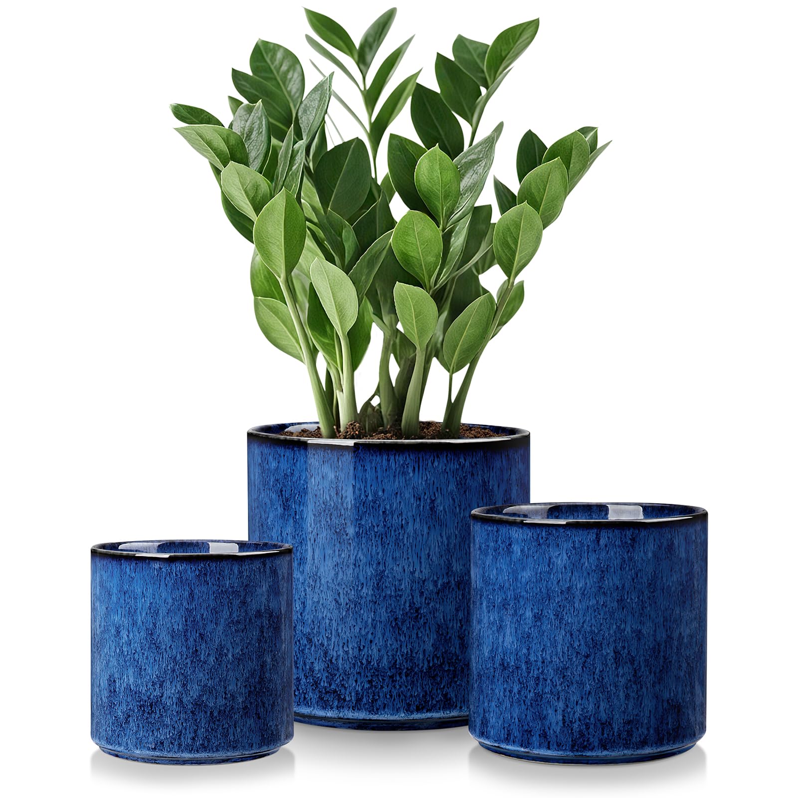 vancasso blue planters front view showing elegant finish and clean lines benefit aesthetic upgrade