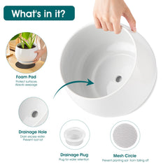 vancasso close-up of drainage hole with removable plug for control