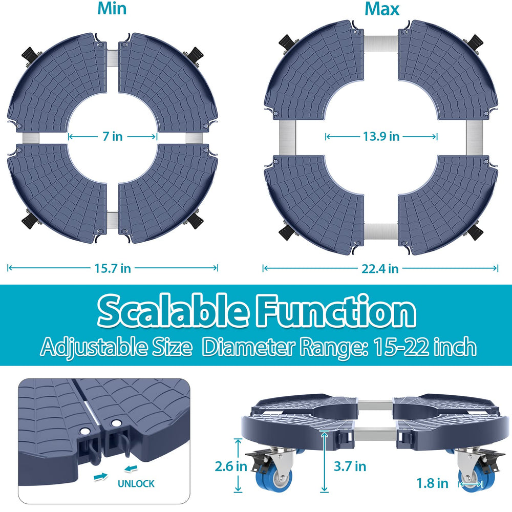 VANCASTLE close-up of lockable wheel highlighting silent, floor-safe rolling