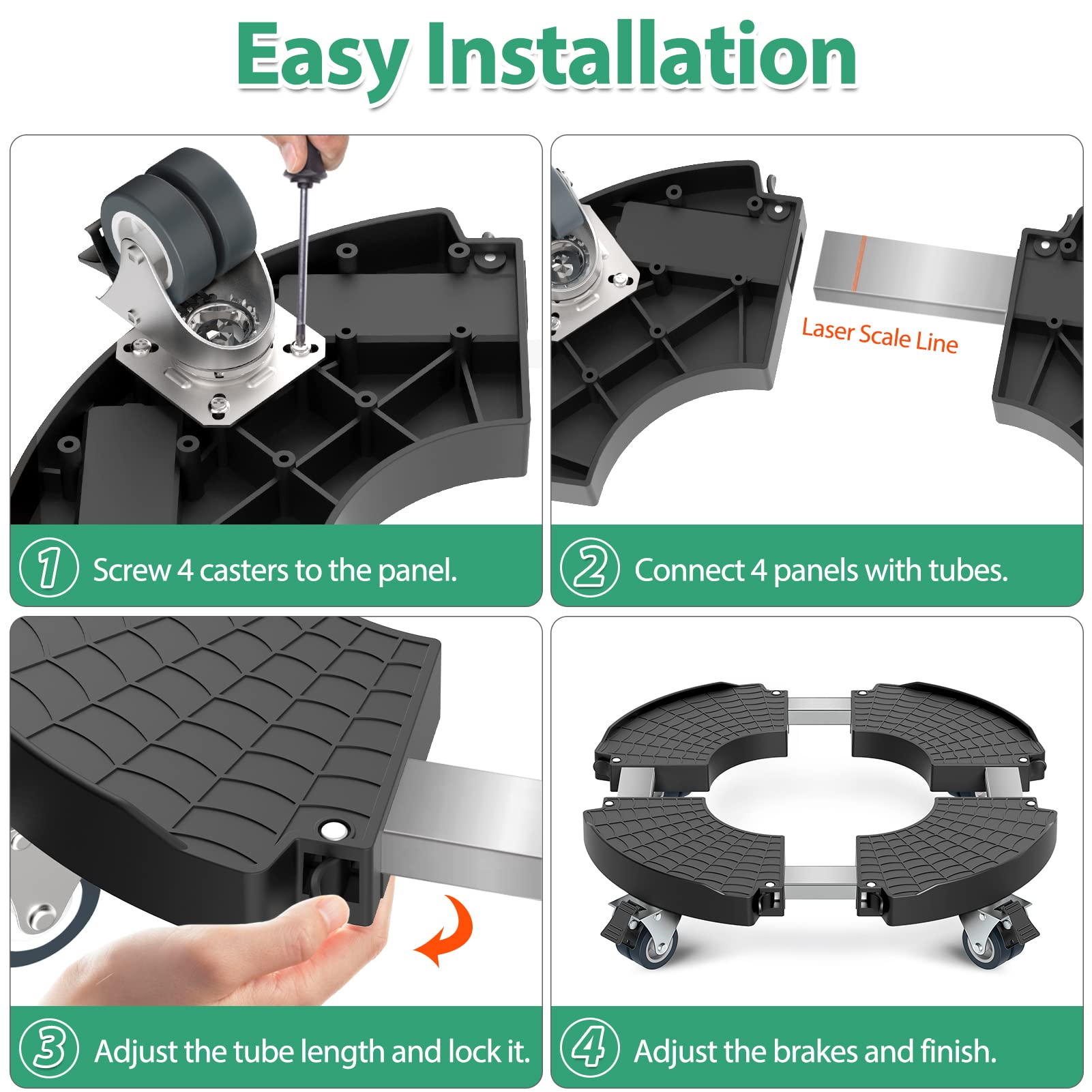 VANCASTLE in use with large outdoor pot showing easy movement