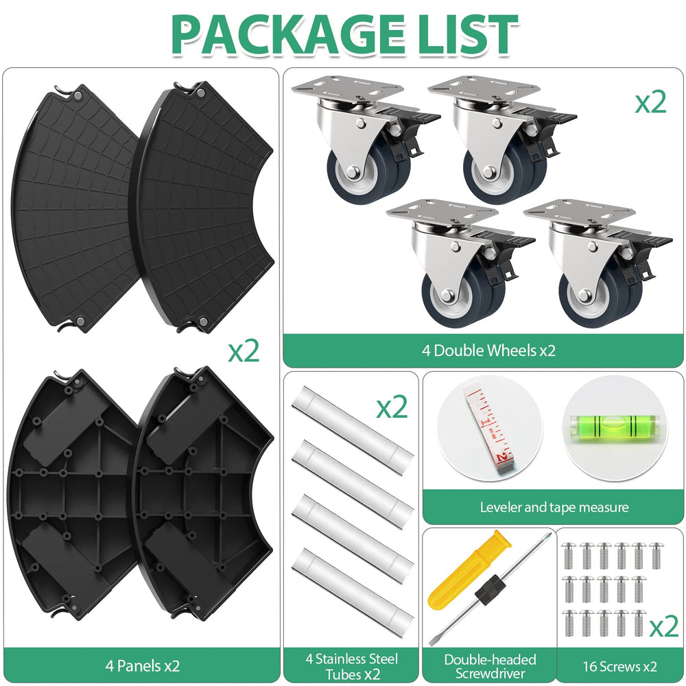 VANCASTLE packaged parts and tools for quick, simple assembly