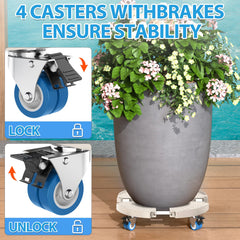 VANCASTLE caster wheel with lock demonstrating silent, floor-safe movement