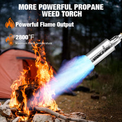 VANCFIRE nozzle close-up showing heat-resistant steel durability