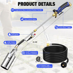 VANCFIRE torch assembled in long mode enabling safer distance control