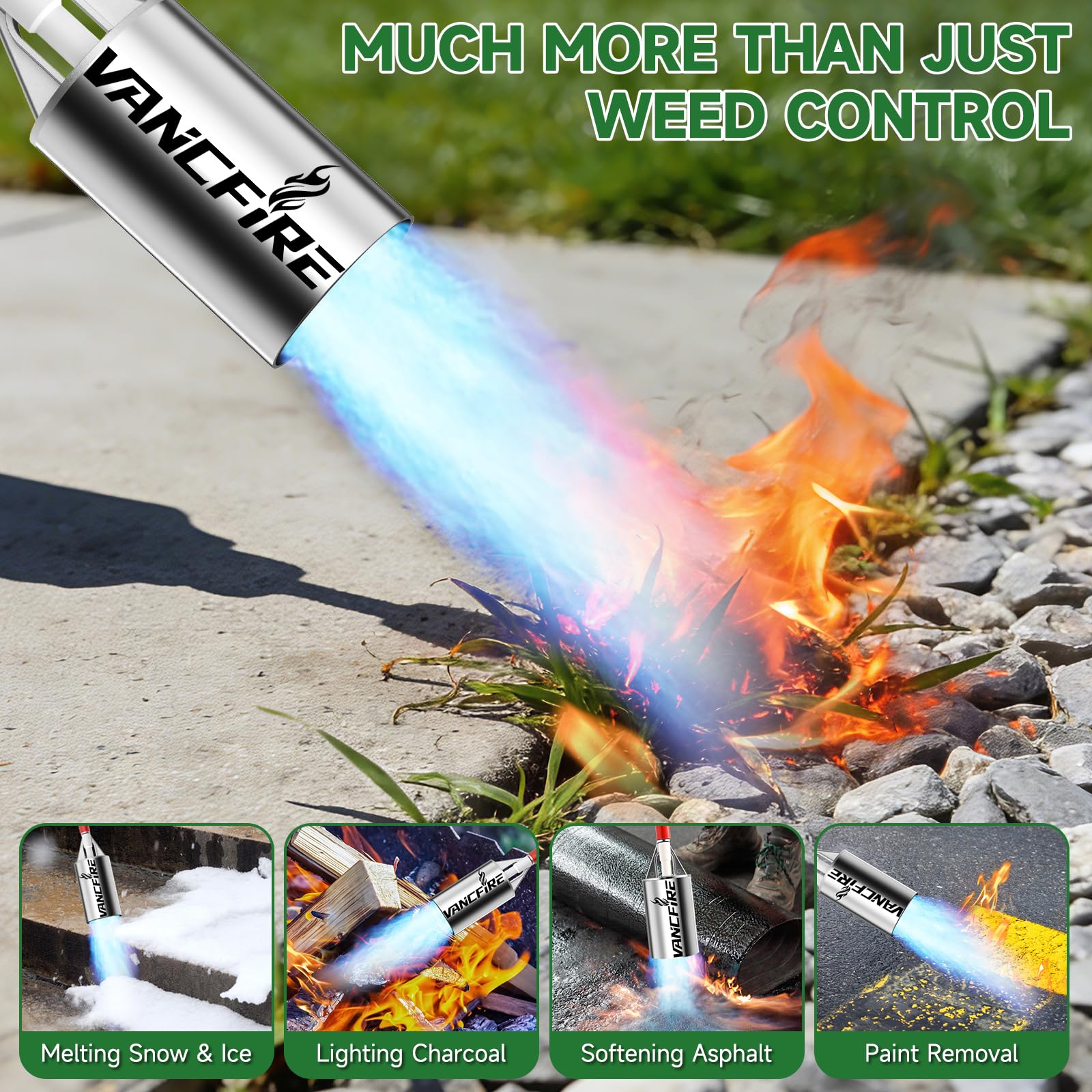 VANCFIRE torch used on roof repair illustrating controlled surface softening advantage