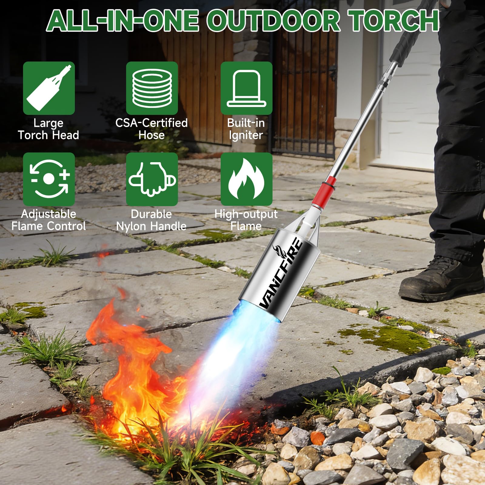 VANCFIRE storage bag with torch and accessories for neat transport and protection