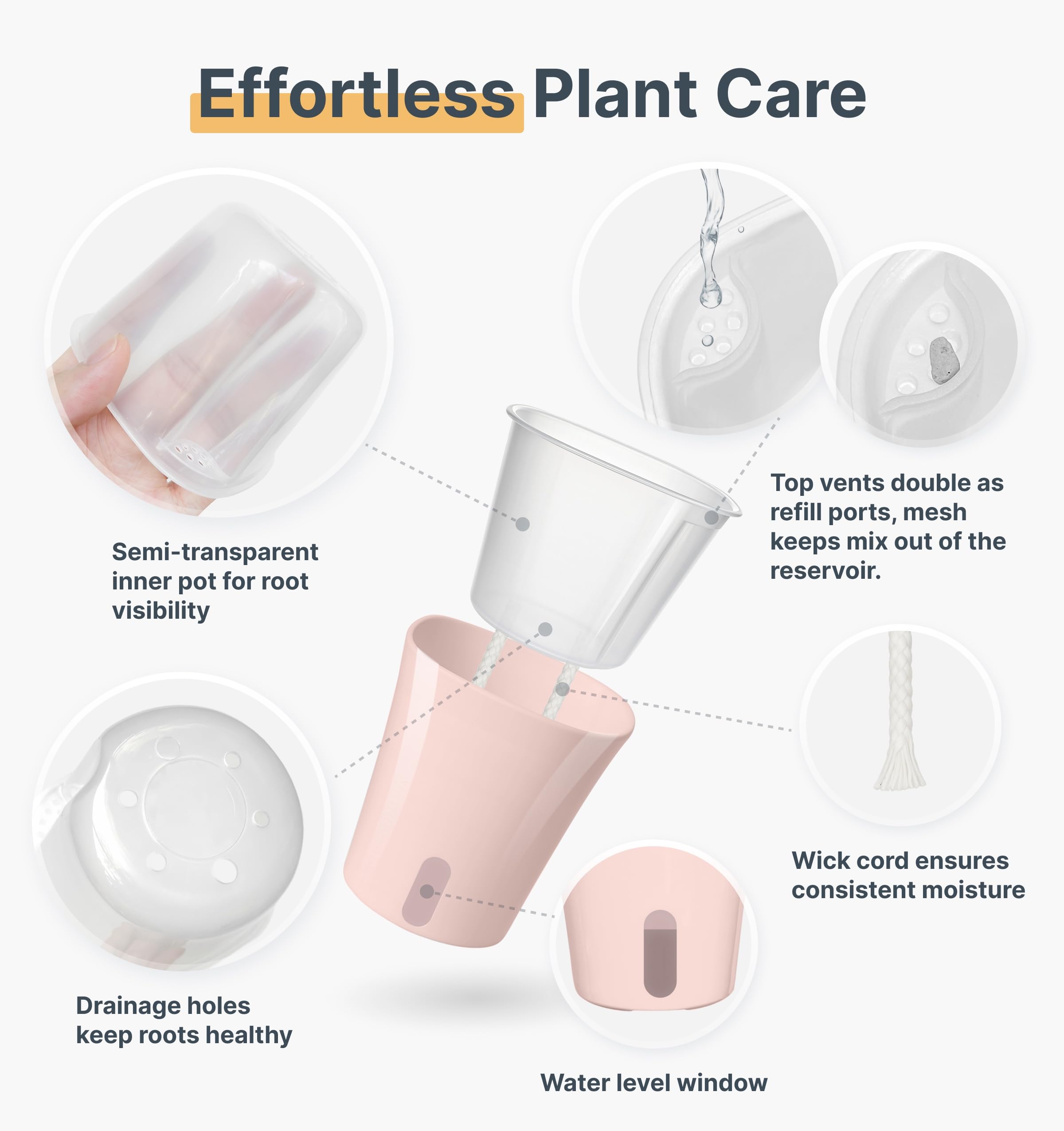 Vandorelle pack of eight arrangement highlighting multiple-planter convenience benefit