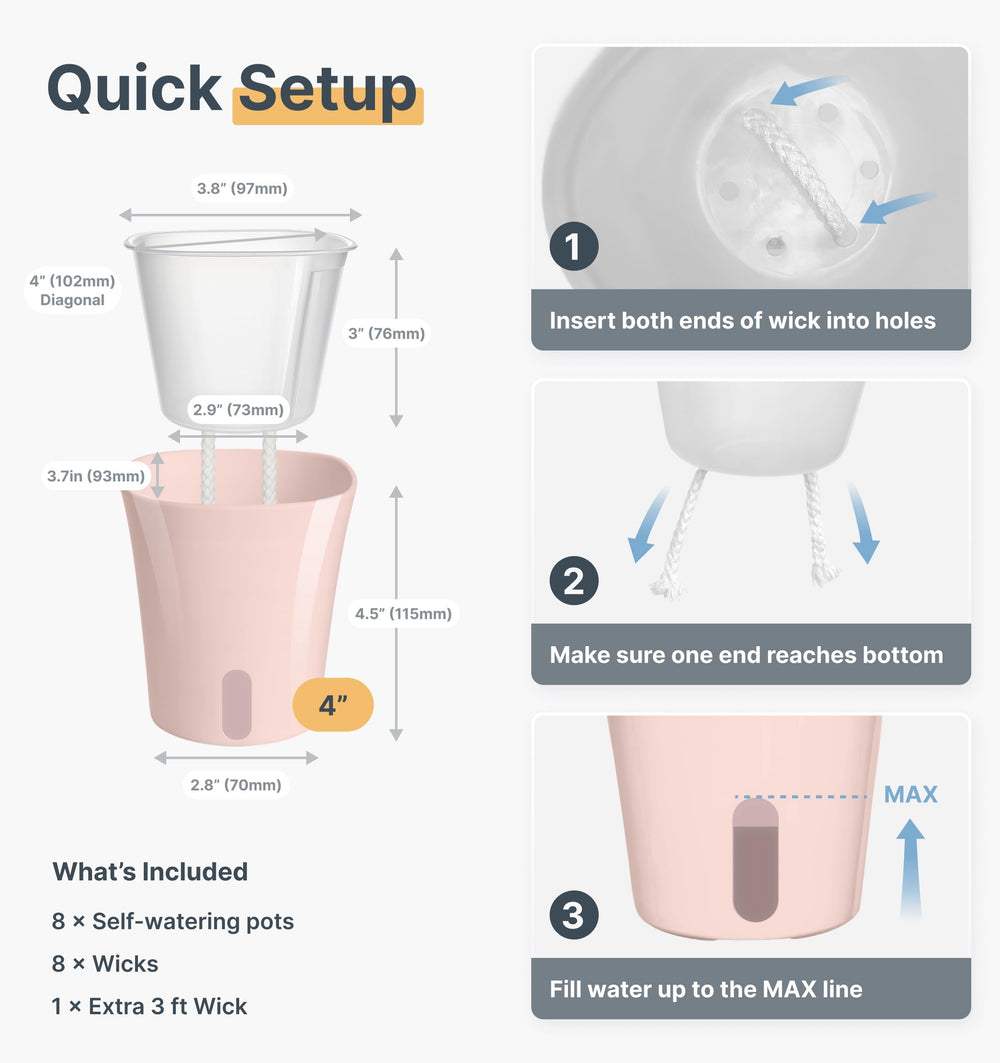 Vandorelle wick and reservoir inside showing consistent moisture delivery benefit