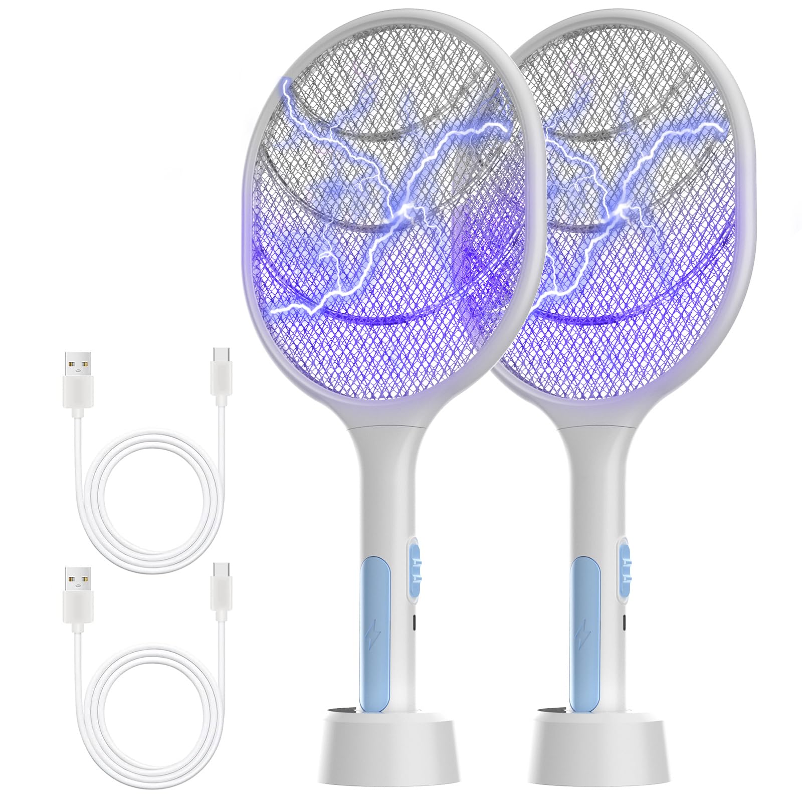 VANELC front view of racket and base showing compact design and convenience