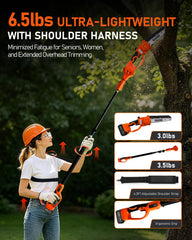 VANKERY extension pole fully extended demonstrating 15ft maximum reach benefit