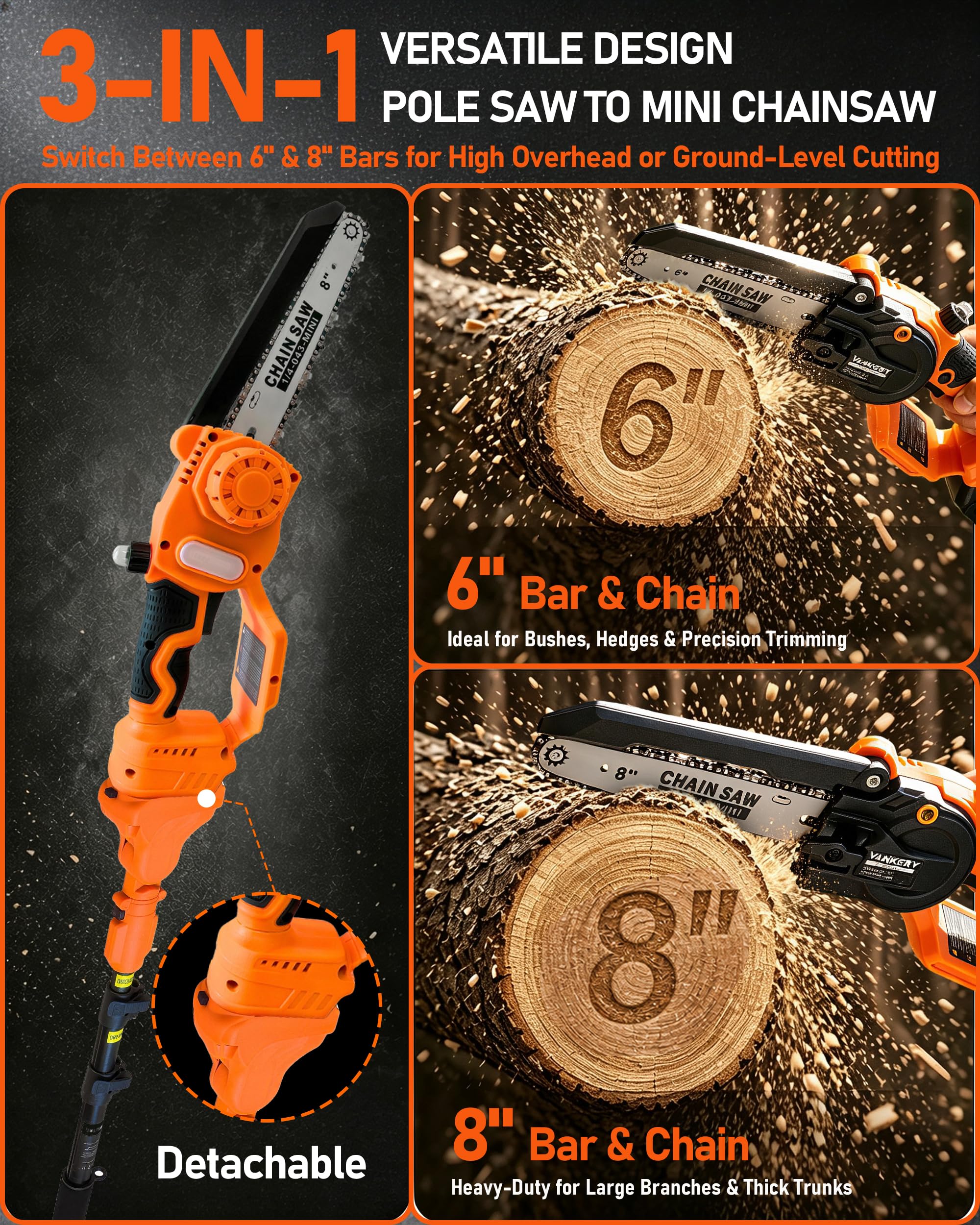 VANKERY tool-free tensioning dial close view enabling quick chain adjustments