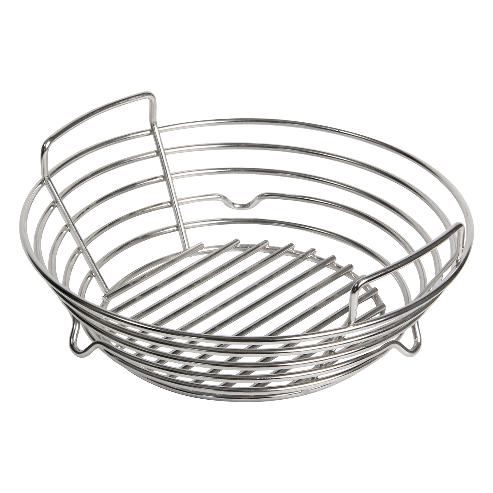 Vankey front view charcoal basket showing durable construction and neat fit