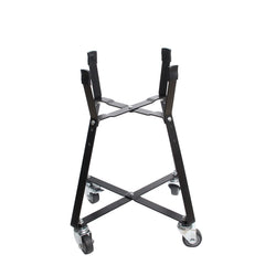 Vankey front view of cart holding Kamado Joe Junior showing mobility benefit
